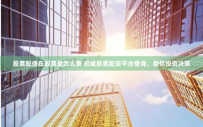 股票配债在股票里怎么查 权威股票配资平台查询,助你投资决策
